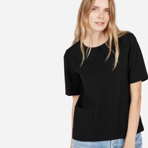 Everlane Ponte Stretch Short Sleeve Top w Pockets